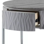 Tavolino d'appoggio Acme Furniture Yukino, grigio/cromo