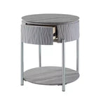 Tavolino d'appoggio Acme Furniture Yukino, grigio/cromo