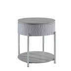 Tavolino d'appoggio Acme Furniture Yukino, grigio/cromo