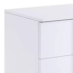Tavolini d'appoggio Verux Acme Furniture da 22" in bianco lucido: moderni rettangolari con gambe affusolate e cassetto portaoggetti