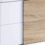 Tavolini d'appoggio Verux Acme Furniture da 22" in bianco lucido: moderni rettangolari con gambe affusolate e cassetto portaoggetti