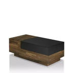 Tavolino da Caffè Croston con Vano Contenitore a Scorrimento, color Hickory Chiaro - miBasics: Design Mid-century, Piano Sollevabile, Forma Rettangolare