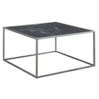Gold Coast Coffee Table Black Faux Marble/Silver - Breighton Home