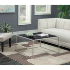 Tavolino da Salotto Gold Coast Nero Finto Marmo/Argento - Breighton Home