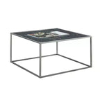 Tavolino da Salotto Gold Coast Nero Finto Marmo/Argento - Breighton Home