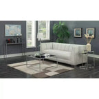 Tavolino da Salotto Gold Coast Nero Finto Marmo/Argento - Breighton Home