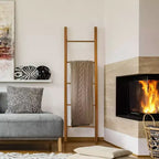 Scala Decorativa Ciliegio Naturale - Flora Home: Portasciugamani in Legno Massello, Design a 5 Pioli