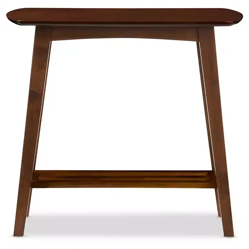 Sacramento Tavolo Console in Stile Scandinavo Moderno di Metà Secolo - Noce Scuro - Baxton Studio: Legno di Hevea con Ripiano Aperto