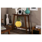 Sacramento Tavolo Console in Stile Scandinavo Moderno di Metà Secolo - Noce Scuro - Baxton Studio: Legno di Hevea con Ripiano Aperto