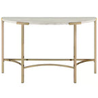 Tavolo da divano semicircolare moderno Grand Canal Champagne - miBasics