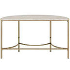 Tavolo da divano semicircolare moderno Grand Canal Champagne - miBasics