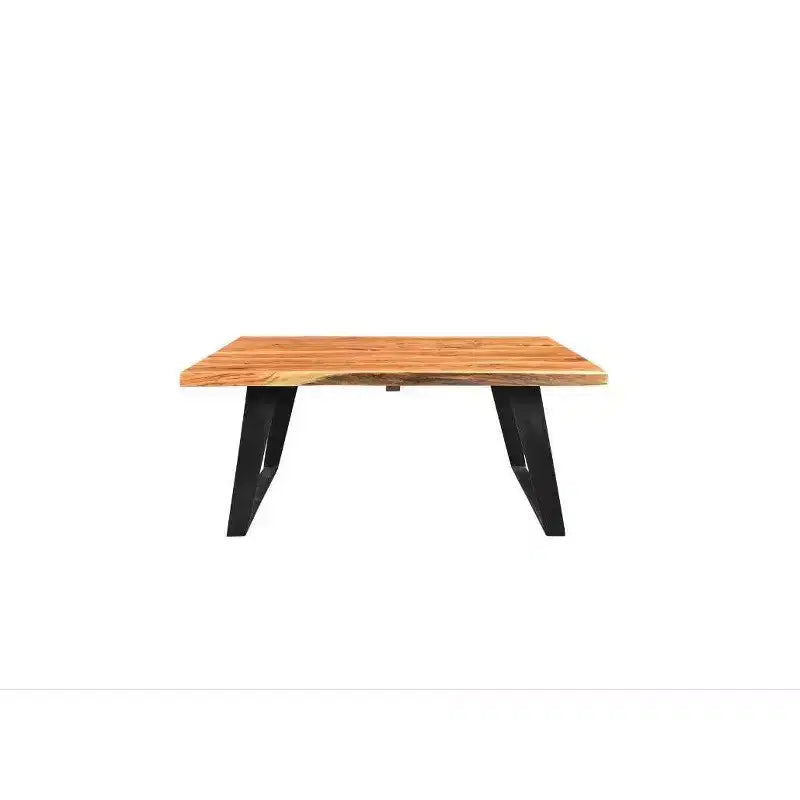 Tavolino da caffè in legno massello con bordo naturale - (16A x 45L x 31P) - Naturale - Timbergirl
