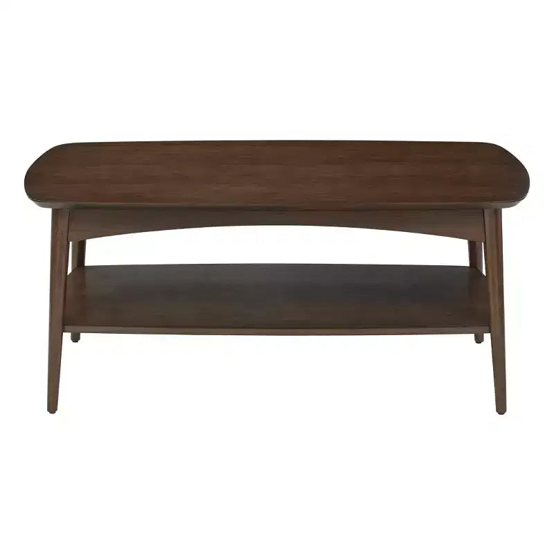 Tavolino da caffè Copenhagen in Noce - OSP Home Furnishings: Moderno di metà secolo, Contenitore, Gambe affusolate, Legno composito, Soggiorno