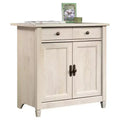Edge Water 2 Door Utility Cart/Stand Light Off White - Sauder: Coastal Style Accent Cabinet with Adjustable Shelf & Anti-Tip Hardware