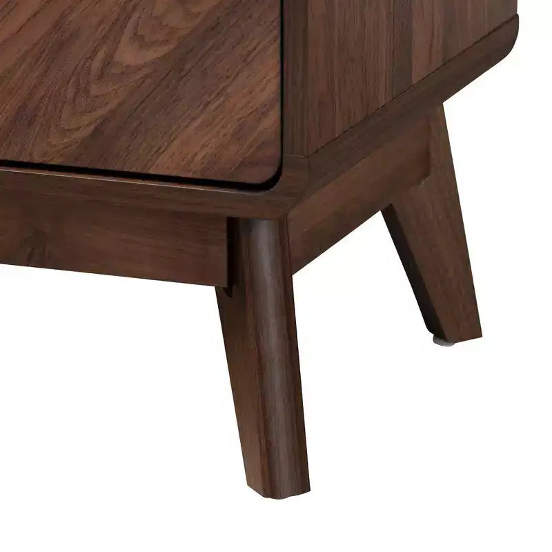 Baxton Studio Markell Cassettiera a 5 cassetti in Legno Noce/Oro: Design Moderno di Metà Secolo, Organizzatore per Camera da Letto
