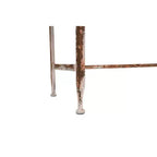 Tavolino da divano smerlato Storied Home Argento: Stile rustico con finitura in zinco, piano in legno di abete, capacità 20 kg