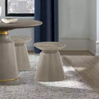 Sgabello Tavolino D'Appoggio Grigio Umbre Concrete End - Armen Living