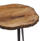 Tavolino d'appoggio Olivia & May Rustic in legno di mango marrone: Nessun assemblaggio, Gambe a compasso, Struttura in legno