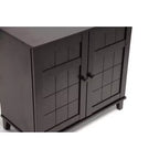 Glidden Wood Modern Shoe Cabinet (Basso) Marrone Scuro - Baxton Studio
