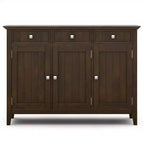 WyndenHall Normandy Armadio Contenitore Ampio Ingresso Marrone Brunetta: Stile Transizionale, 3 Cassetti, Struttura in Pino