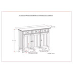 WyndenHall Normandy Armadio Contenitore Ampio Ingresso Marrone Brunetta: Stile Transizionale, 3 Cassetti, Struttura in Pino