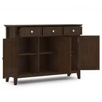 WyndenHall Normandy Armadio Contenitore Ampio Ingresso Marrone Brunetta: Stile Transizionale, 3 Cassetti, Struttura in Pino