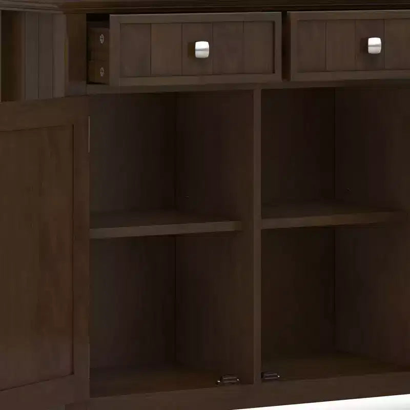 WyndenHall Normandy Armadio Contenitore Ampio Ingresso Marrone Brunetta: Stile Transizionale, 3 Cassetti, Struttura in Pino