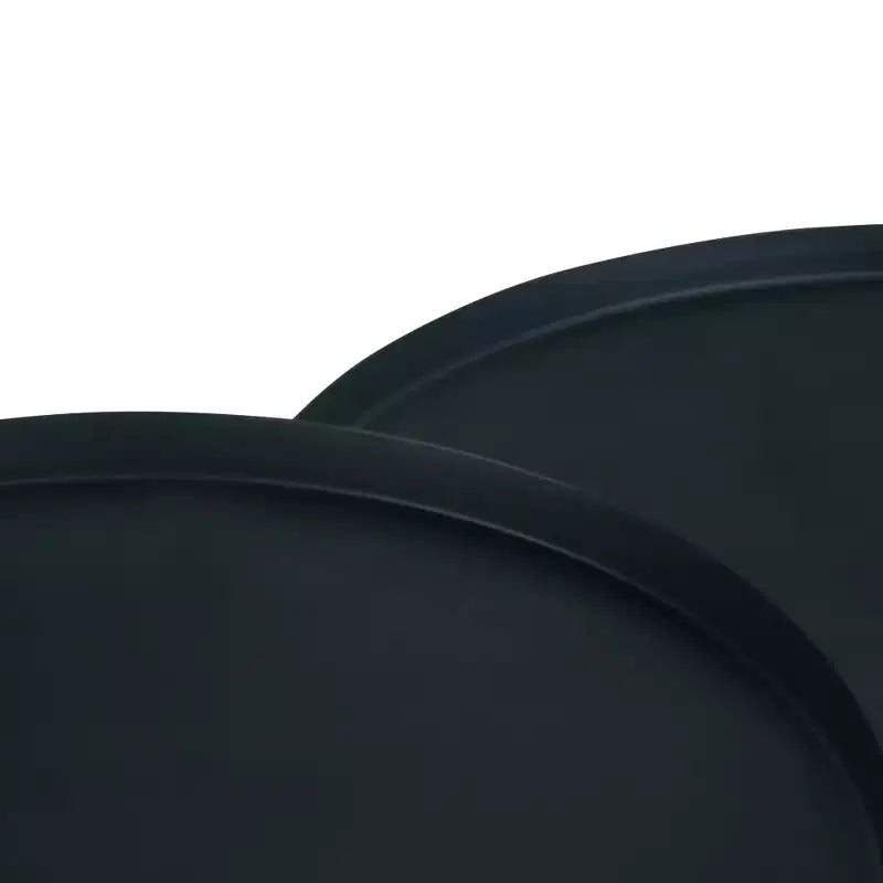 Tavolino rotondo in metallo Lipton - Set da 2 pezzi, colore nero - WyndenHall: Stile industriale, vassoio rimovibile, gambe eleganti