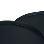 Tavolino rotondo in metallo Lipton - Set da 2 pezzi, colore nero - WyndenHall: Stile industriale, vassoio rimovibile, gambe eleganti