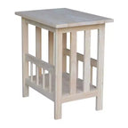 Tavolino porta riviste Mission grezzo - International Concepts: Struttura in legno massiccio, Contenitore, Gambe in legno, Forma rettangolare, Altezza 23.2"