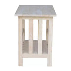 Tavolino porta riviste Mission grezzo - International Concepts: Struttura in legno massiccio, Contenitore, Gambe in legno, Forma rettangolare, Altezza 23.2"