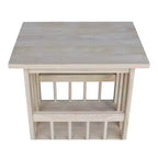 Tavolino porta riviste Mission grezzo - International Concepts: Struttura in legno massiccio, Contenitore, Gambe in legno, Forma rettangolare, Altezza 23.2"