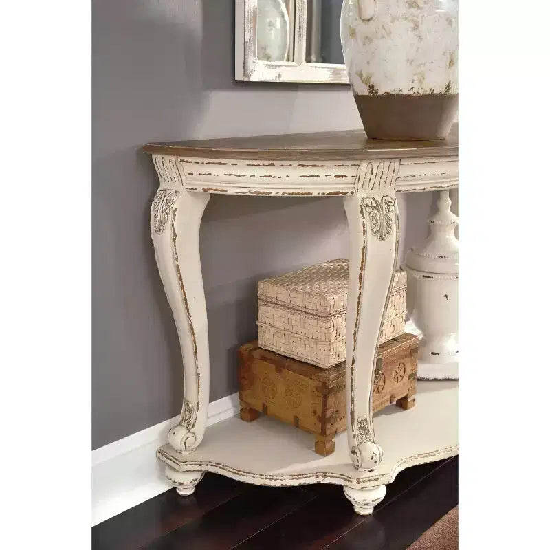 Realyn Tavolo Consolle Bianco/Marrone - Signature Design by Ashley