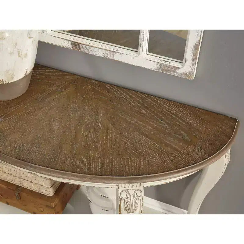 Realyn Tavolo Consolle Bianco/Marrone - Signature Design by Ashley