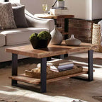 Tavolino da Caffè in Legno Bordo Naturale Alpine - Alaterre Furniture