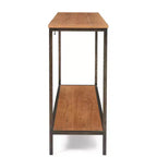 Consolle a due ripiani Nolan marrone - ClickDecor: fascino rustico, struttura in ferro, esposizione all'ingresso