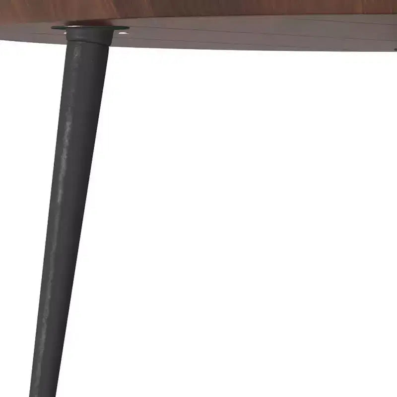 Tavolino da caffè Joellla Cognac - WyndenHall: Legno massello, Gambe metalliche svasate, Design industriale, 42.9 cm H