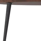 Tavolino da caffè Joellla Cognac - WyndenHall: Legno massello, Gambe metalliche svasate, Design industriale, 42.9 cm H