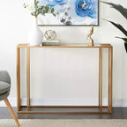 Consolle moderna in metallo specchiato oro - Olivia & May