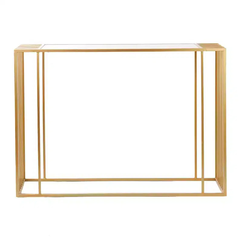 Consolle moderna in metallo specchiato oro - Olivia & May