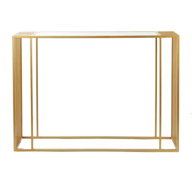 Consolle moderna in metallo specchiato oro - Olivia & May