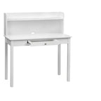 Scrivania compatta Buylateral Foster con ripiano superiore bianco