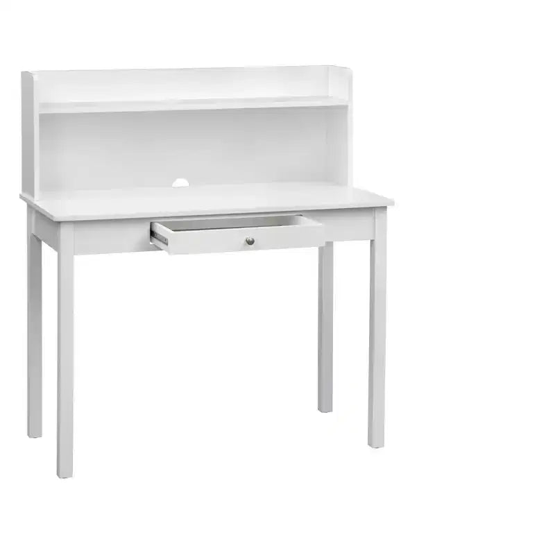 Scrivania compatta Buylateral Foster con ripiano superiore bianco