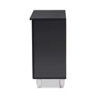 Gisela 2 - Mobile scarpiera a porta grigio scuro - Baxton Studio: MDF e plastica indipendenti, contiene 9 paia