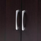 Mobile per Scarpe da Ingresso Marine con Finitura in Legno a 2 Ante e Ripiani aperti Marrone - Baxton Studio: Organizer per Armadio, Finitura Wengé