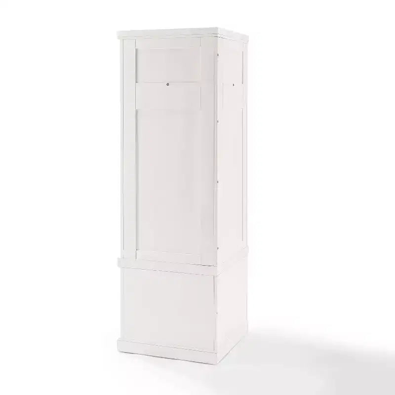 Albero da ingresso Seaside Corner bianco invecchiato - Crosley: Organizzatore da ingresso con porta scarpe, 4 ganci