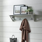 Gancio appendiabiti con mensola Middlebury da 36" grigio - Alaterre Furniture