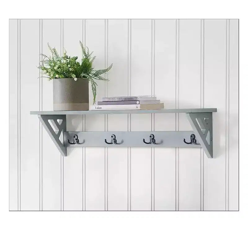 Gancio appendiabiti con mensola Middlebury da 36" grigio - Alaterre Furniture