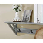 Gancio appendiabiti con mensola Middlebury da 36" grigio - Alaterre Furniture