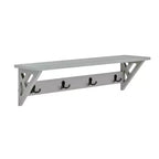 Gancio appendiabiti con mensola Middlebury da 36" grigio - Alaterre Furniture